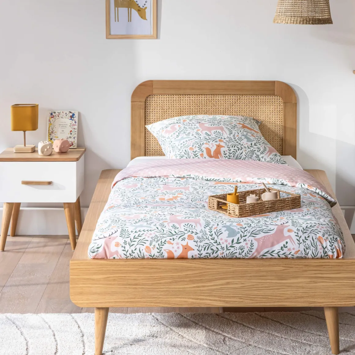 Tête de lit SMOOTHCLOUD en cannage et bois naturel