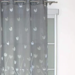 Voilage tulipe gris 140x240