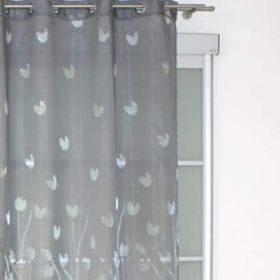 Voilage tulipe gris 140x240
